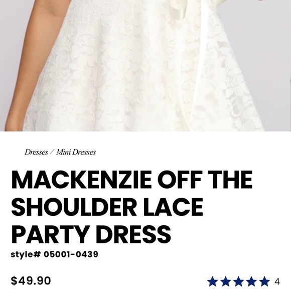 White Lace Windsor Dress - Picture 2 of 8